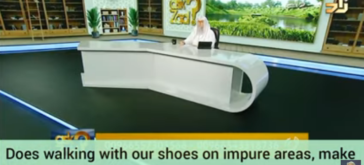 Does walking on impure areas with shoes, abaya make everything impure?