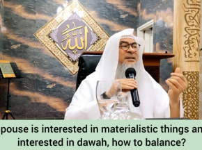 My wife is interested in materialistic things, I'm interested in dawah How 2 balance