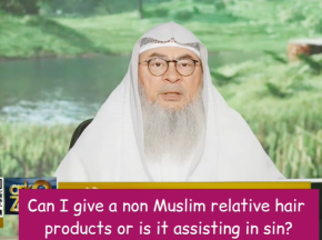 Can I give my non muslim female relative hair products or is it assisting in sin?