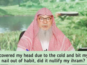 I covered head due to cold & bit nails out of habit, did it nullify my Ihram? #islam