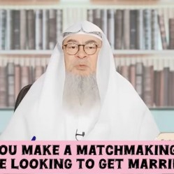 Sheikh, would you make a Matchmaking App for those looking to get married? #islam