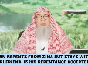 If he repents from zina but stays & goes out with his girlfriend Is repentance valid