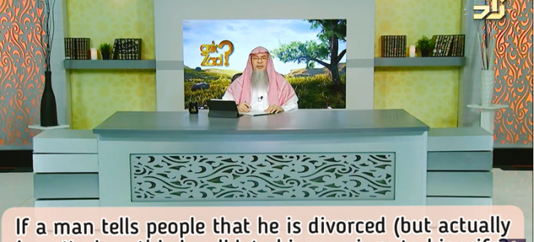 If a man tells people he is divorced but he is actually not, does divorce take place?