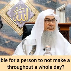 Is it possible for a person to not make a single sin throughout the whole day?