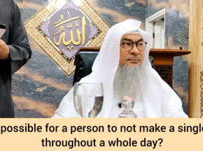 Is it possible for a person to not make a single sin throughout the whole day?