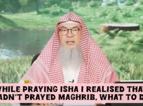 While praying Isha I realised I hadn't prayed Maghrib, what to do? #islam #islamic