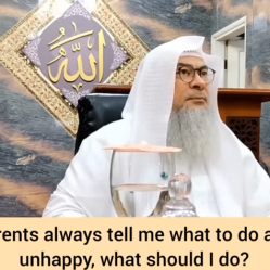My parents always tell me what to do & I'm unhappy, what should I do?