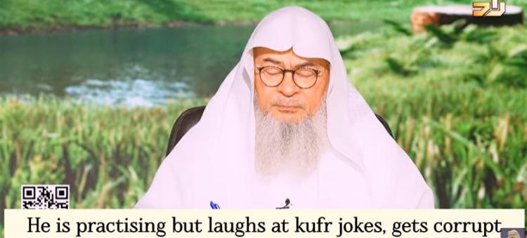 He's practicing but laugh at kufr jokes Get corrupt thoughts & fall into minor shirk