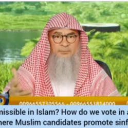 How to vote for muslim candidate when he promotes sinful things? Is voting permissible