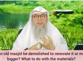 Can an old masjid be demolished or renovated? What to do with the old materials?