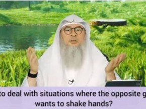 What should we do if the opposite gender wants to shake hands?