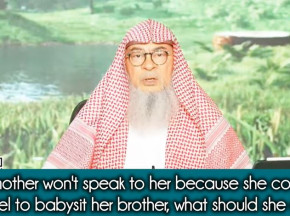 Her mum won't speak to her cuz she couldn't travel to babysit her brothers What 2 do