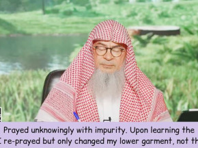 Prayed with impurity, later changed under garment & re prayed (didn't change upper garment), valid?