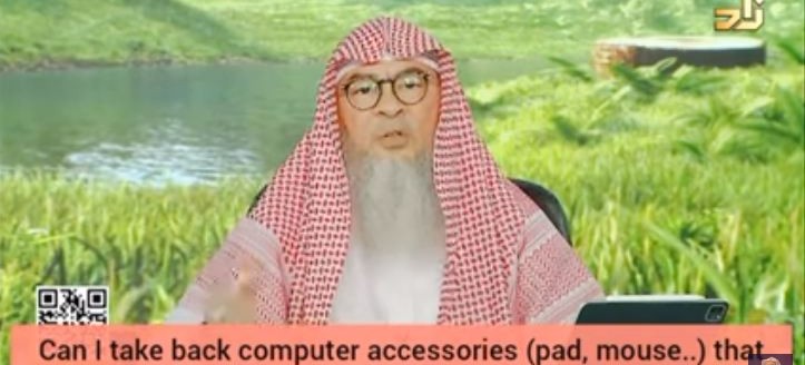 Can I take back computer accessories I gifted my brother if I know he uses for haram
