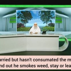 Married but not consummated marriage yet, found out he smokes weed Stay or leave him