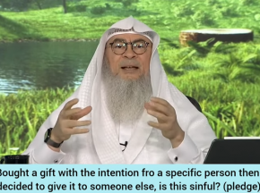 Buy gift for someone or promise him to give but want to gift to someone else SINFUL?