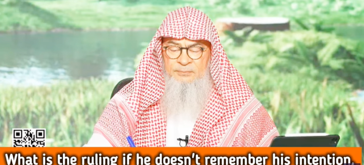 He can't remember his intentions, thoughts, words when he does something, is it kufr