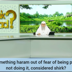 Is doing something haram out of fear of being punished considered shirk?