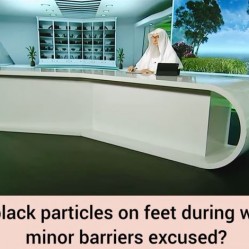 Are minor barriers & minor impurity excused during wudu, ghusl? ( Black particles )