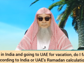 Started fasting in UAE, going to India, do I fast & make eid according to UAE or India