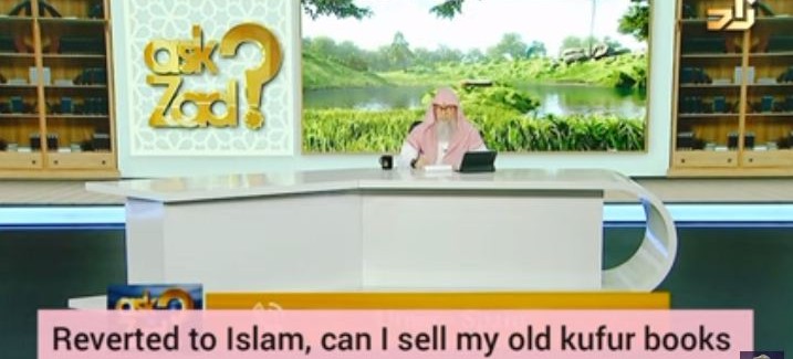 Reverted to Islam, can I sell my old kufr books or should I burn them?