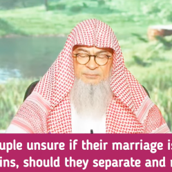 Married couple unsure if their marriage is valid due to zina before nikah Do they separate & remarry