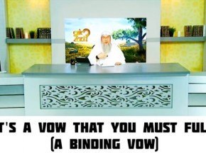 What is a vow that you must fulfill? (A binding vow)