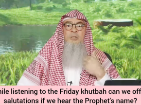 While listening to Friday khutbah can we offer salutations if we hear Prophet's name