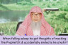 When falling asleep he got thoughts of mocking Prophet ﷺ & smiled, is he a kafir?