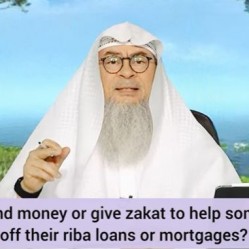Can we lend money or give zakat to help someone pay off their riba loans or mortgage