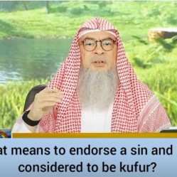 What's endorsing sins Is it kufr to endorse sins Is insisting on committing sin kufr