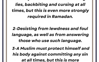 Values to be observed by fasting people
