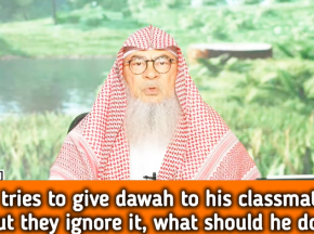 He tries to give dawah to classmates but they ignore it, what to do? #islam #hijab