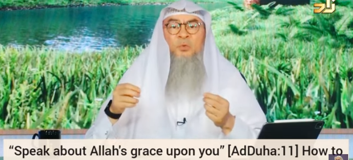 "Speak about Allah's grace upon you" Should we hide or boast about Allah's blessings upon us?