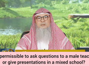 Mixed school with full hijab Can I ask questions to male teacher / give presentation