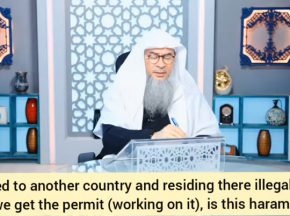​Moved to a new country, residing there illegally till we get permit, is this haram?