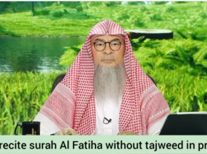 Can I recite surah fatiha without tajweed (have to catch up with the imam)