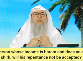 If a person's income is haram & he does shirk, will his repentance not be accepted?