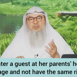 Is a daughter guest at her parents home after marriage & not have the same rights?