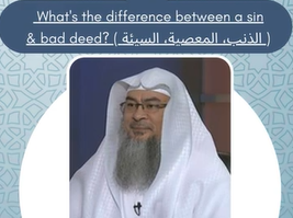 What's the difference between a sin & bad deed? ( الذنب، المعصية، السيئة )