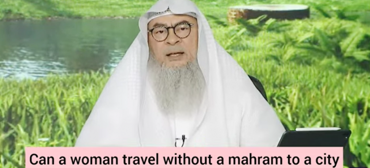 Can a woman travel without her male mahram to a city that is 40 - 50 minutes away?