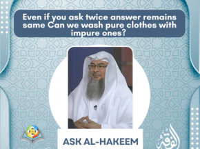 Even if you ask twice answer remains same Can we wash pure clothes with impure ones