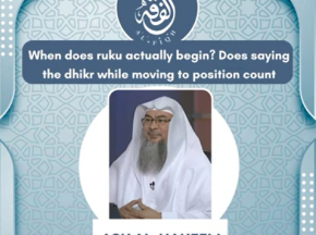 When does ruku actually begin Does saying the dhikr while moving to position count