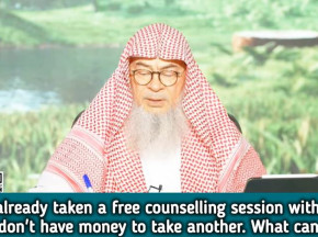 Taken a free counseling session with you Don't have money to take another What to do