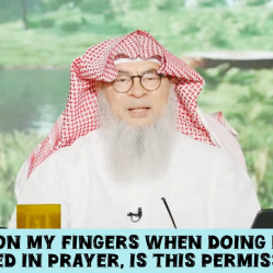 I count on my fingers when doing Madd in tajweed in prayer, is this permissible?