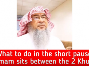 What to do in the short pause when the imam sits in between two khutbahs?