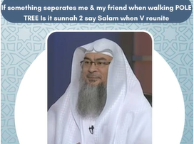 If something seperates me & my friend when walking POLE TREE Is it sunnah 2 say Salam when V reunite