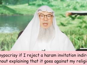 Is it hypocrisy if I reject a haram invitation indirectly without explaining it goes against Islam?