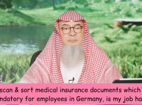 I scan & sort insurance documents mandated for employees in Germany, is my job halal