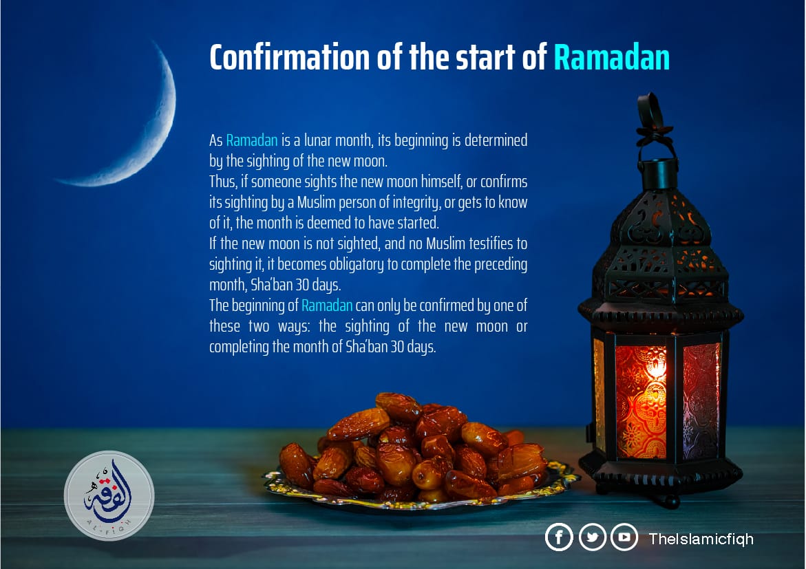 Confirmation of the start of Ramadan